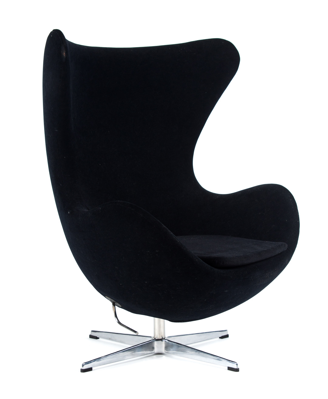 Appraisal: Arne Jacobsen style Egg chair aluminum base with plastic glides