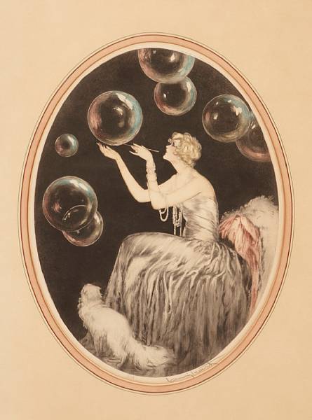 Appraisal: Louis Icart French - Bubbles H C amp I Etching