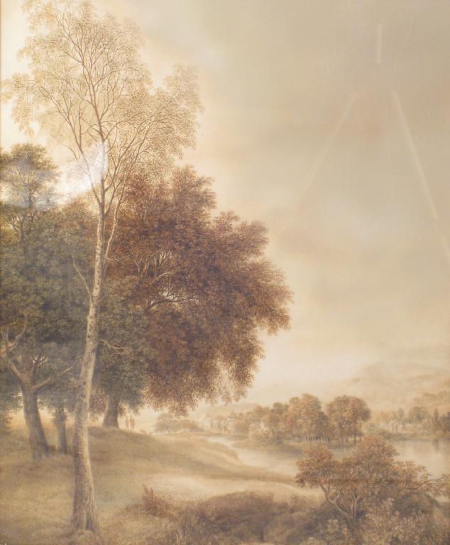 Appraisal: CIRCLE OF PATRICK NASMYTH - A wooded landscape with figures