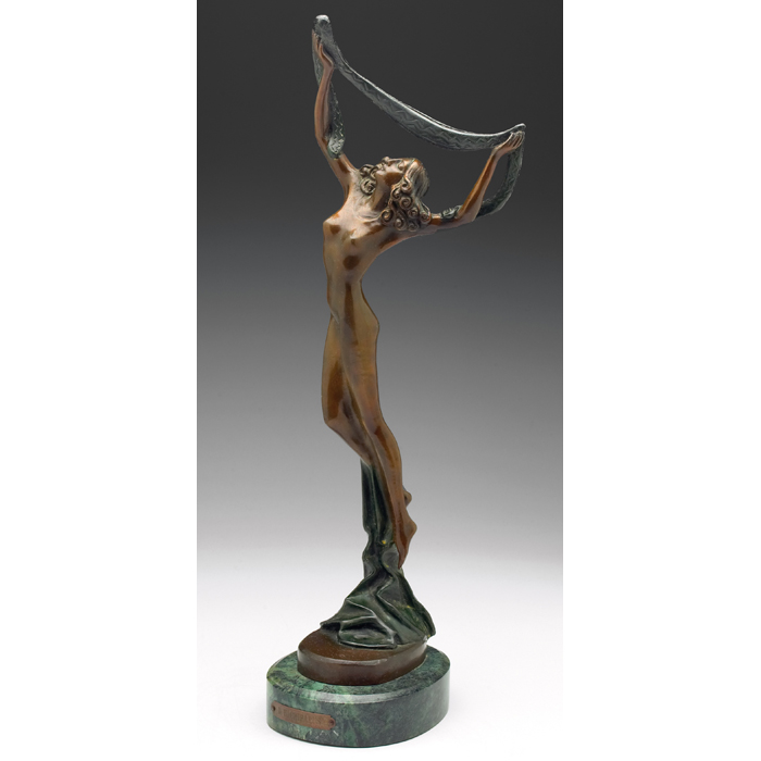 Appraisal: D H Chiparus sculpture bronze reproduction nude figure with drapery