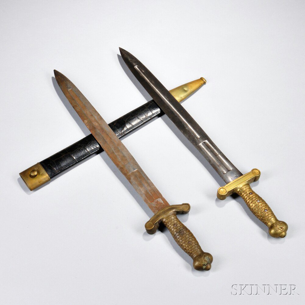 Appraisal: Two Model Foot Artillery Swords c early th century a