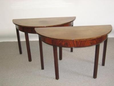 Appraisal: A PAIR OF GEORGE III MAHOGANY PIER TABLES late th