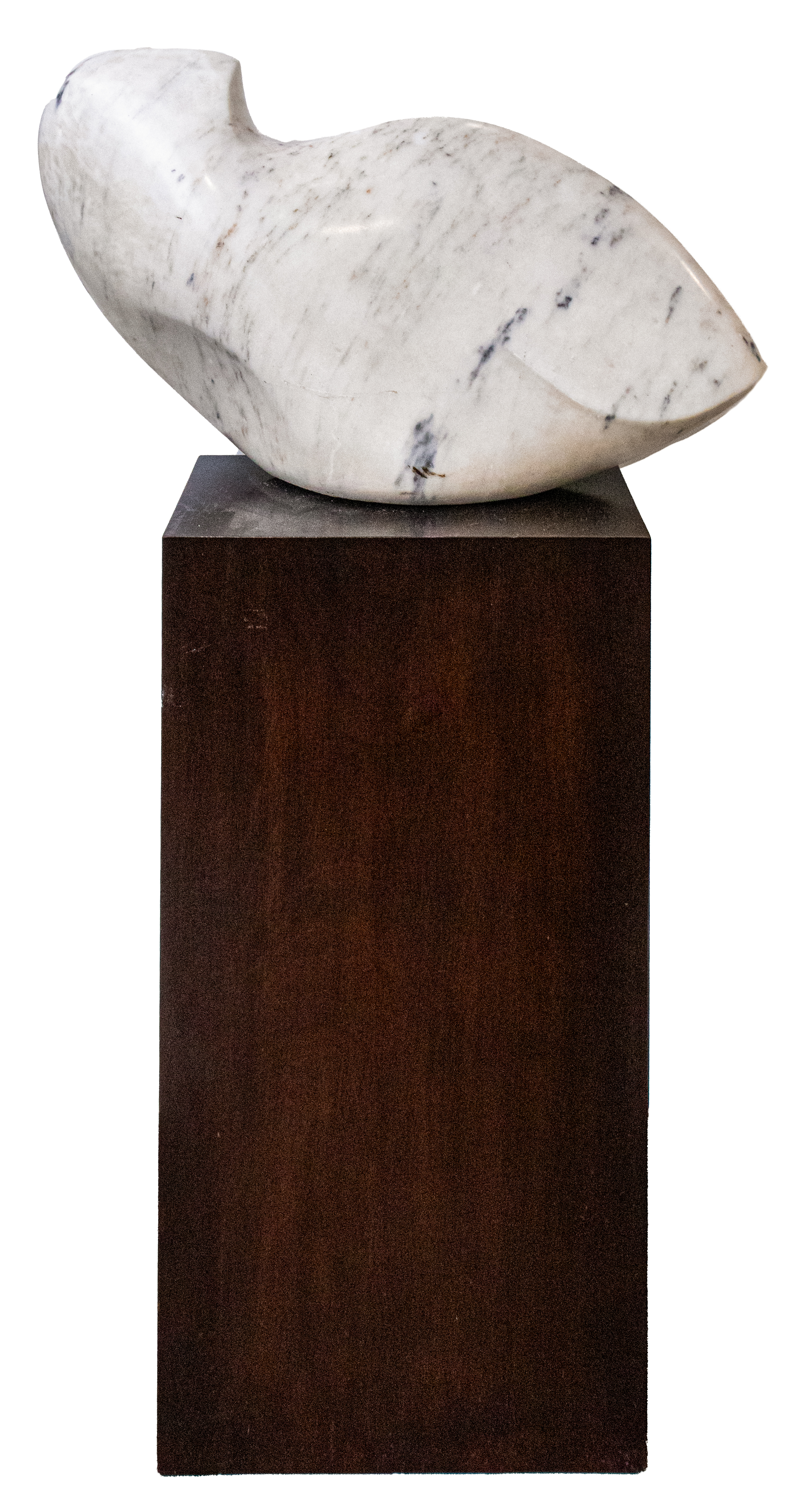 Appraisal: MID-CENTURY MODERN ABSTRACT MARBLE SCULPTURE Mid-Century Modern carved marble freeform