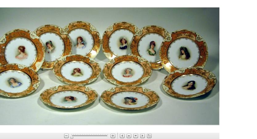 Appraisal: Set of twelve German porcelain dessert p late sdresden