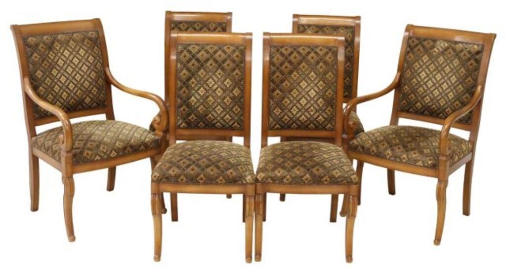 Appraisal: lot of French Louis Philippe style upholstered chairs th c