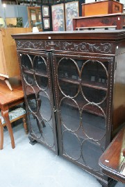 Appraisal: A George III style mahogany glazed bookcase