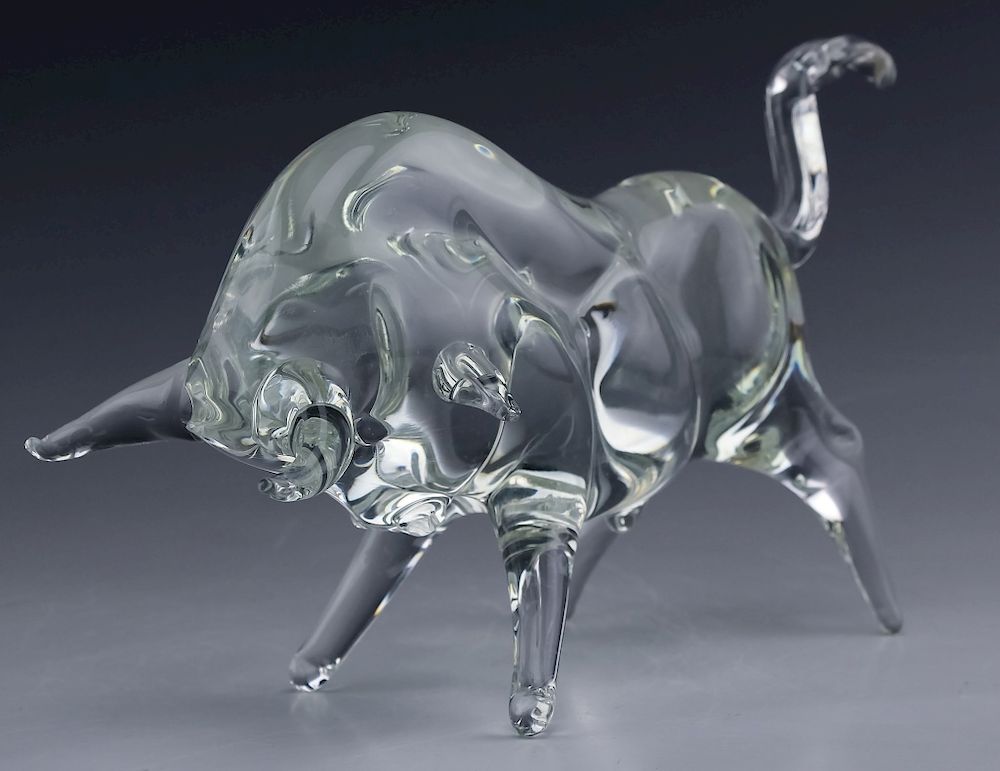 Appraisal: Renato Anatra Murano Art Glass Toro Bull Sculpture Guaranteed Authentic