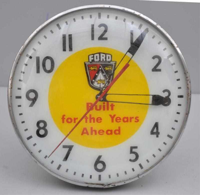 Appraisal: Ford Advertising Light-Up Clock Description Circa s Working Condition Excellent