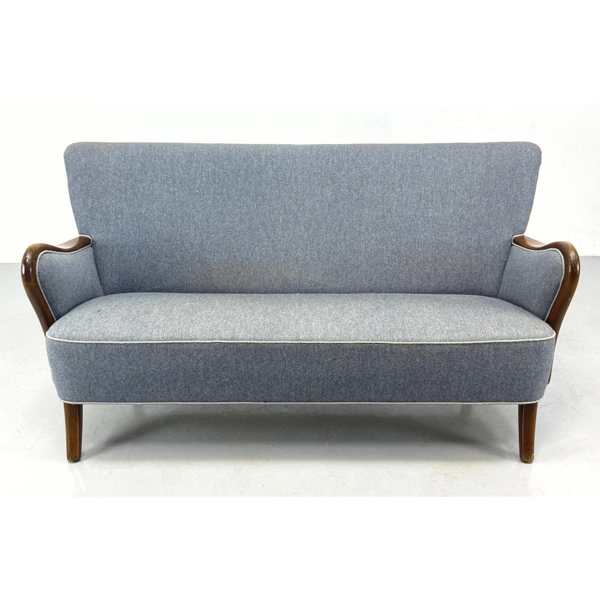 Appraisal: Alfred Christensen Scandinavian Modernist Sofa with teak arms and legs