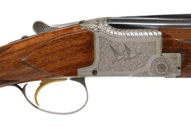 Appraisal: Browning Pigeon grade Superposed shotgun Belgium gauge vent rib full