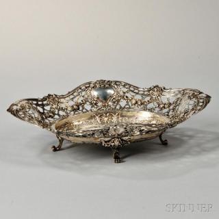 Appraisal: German Silver Basket Hanau late th early th century unknown