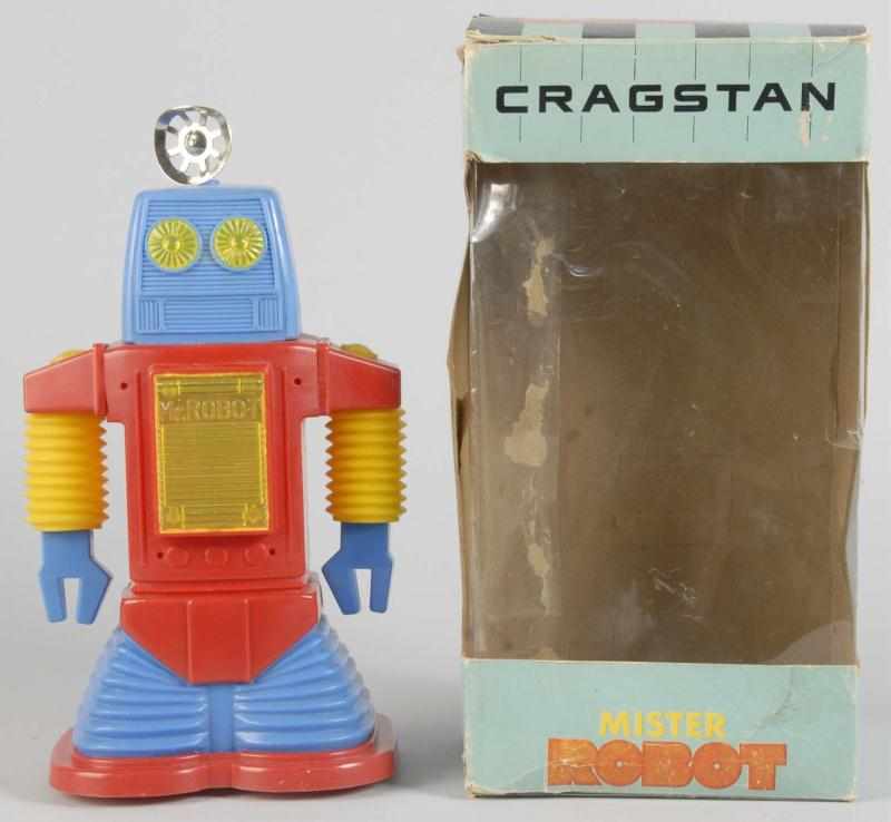 Appraisal: Plastic Cragstan Mr Robot Battery-Operated Toy Description Japanese Made by