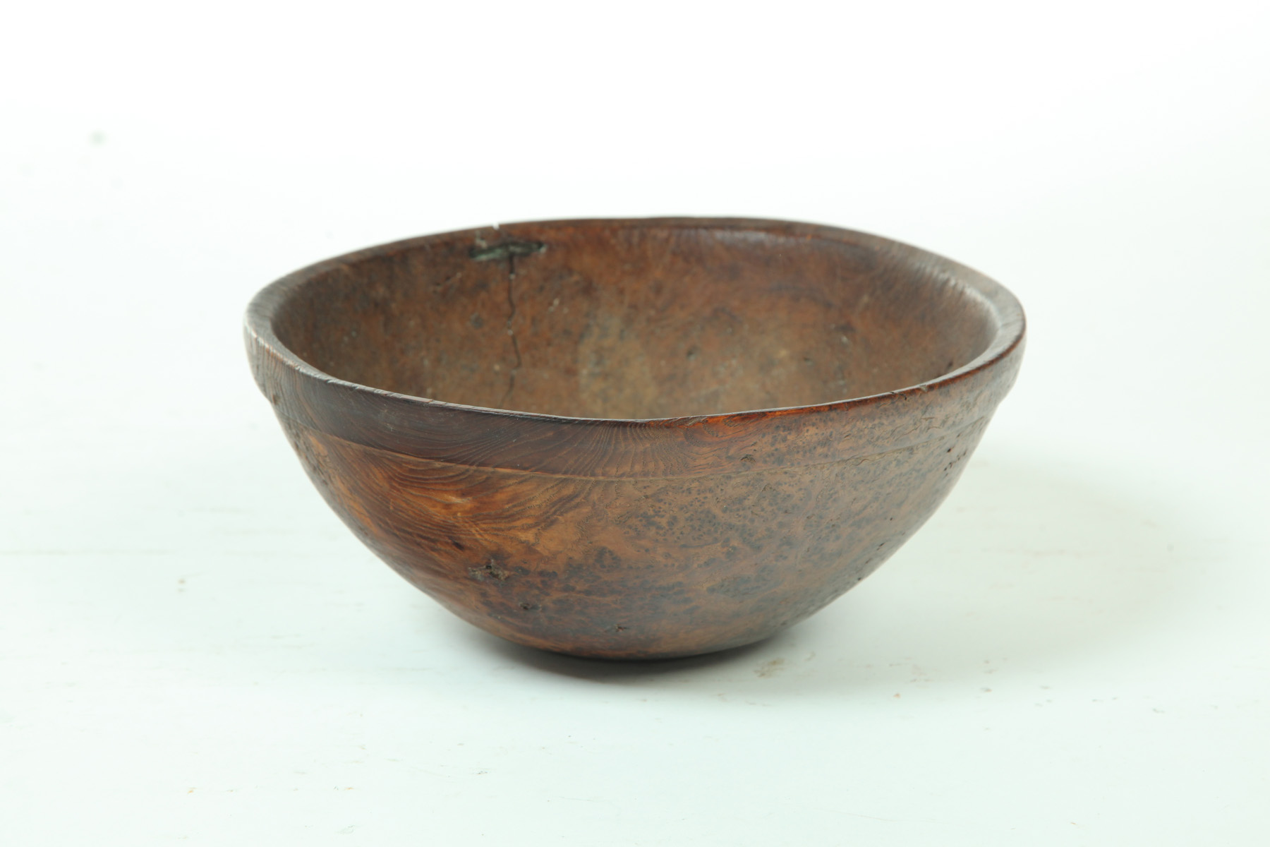 Appraisal: BURL BOWL American th century Turned with good patina Interior