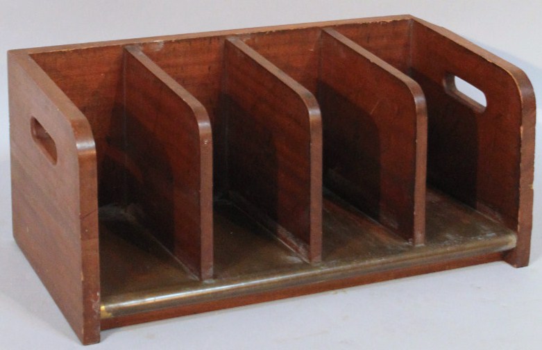 Appraisal: A set of thC mahogany finish bankers file pigeon holes