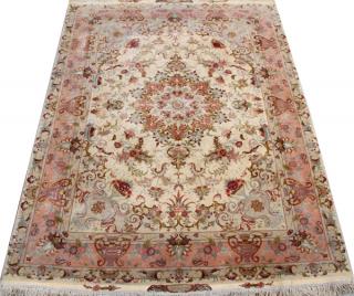 Appraisal: PERSIAN NIAN WOOL AND SILK CARPET W ' L '