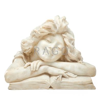 Appraisal: PIETRO BAZZANTI Italian - Marble sculpture of a young girl