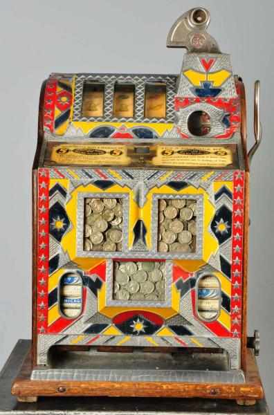 Appraisal: Fancy Conversion w Stars Stripes Slot Machine Description Most likely