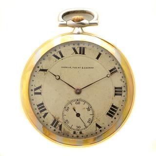 Appraisal: Edwardian Shreve Treat Eacret k Gold Platinum Open Face Pocket