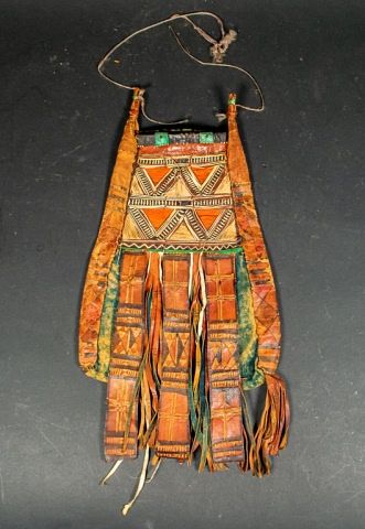 Appraisal: Antique North African Tuareg Saddle Bag Tuareg bag made of