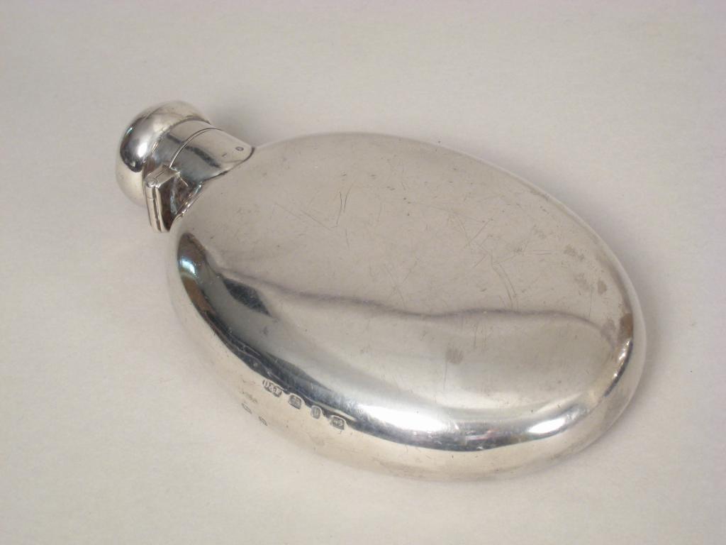 Appraisal: A Victorian oval Hip Flask Birmingham