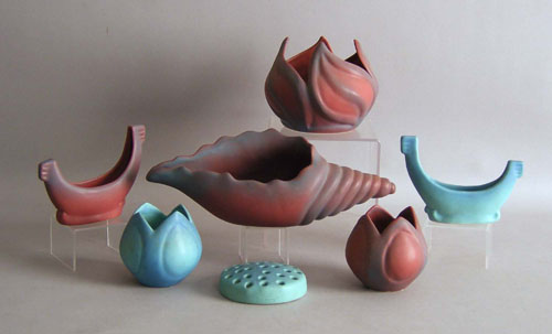 Appraisal: Seven pcs of Van Briggle art pottery