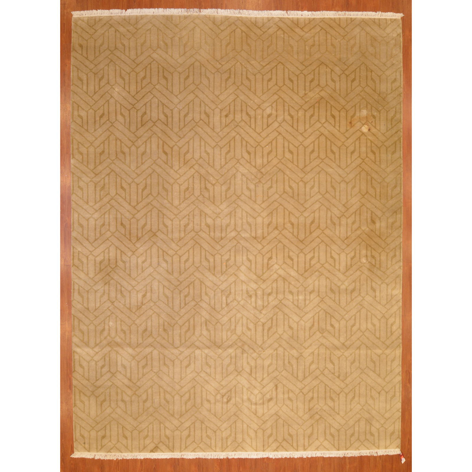 Appraisal: GEOMETRIC PATTERN WOOL RUG INDIA X Williams-Sonoma Modern hand-knotted wool