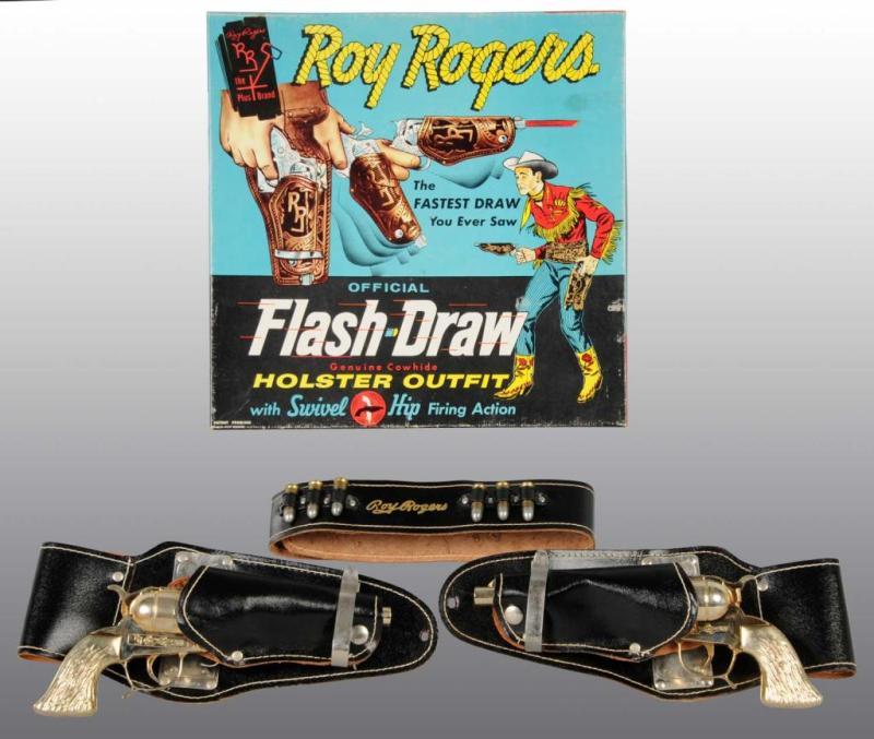 Appraisal: Roy Rogers Flash-Draw Toy Holster Outfit Description Classy Product Corps