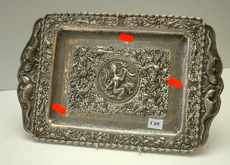 Appraisal: SOUTH EAST ASIAN SILVERED TRAY