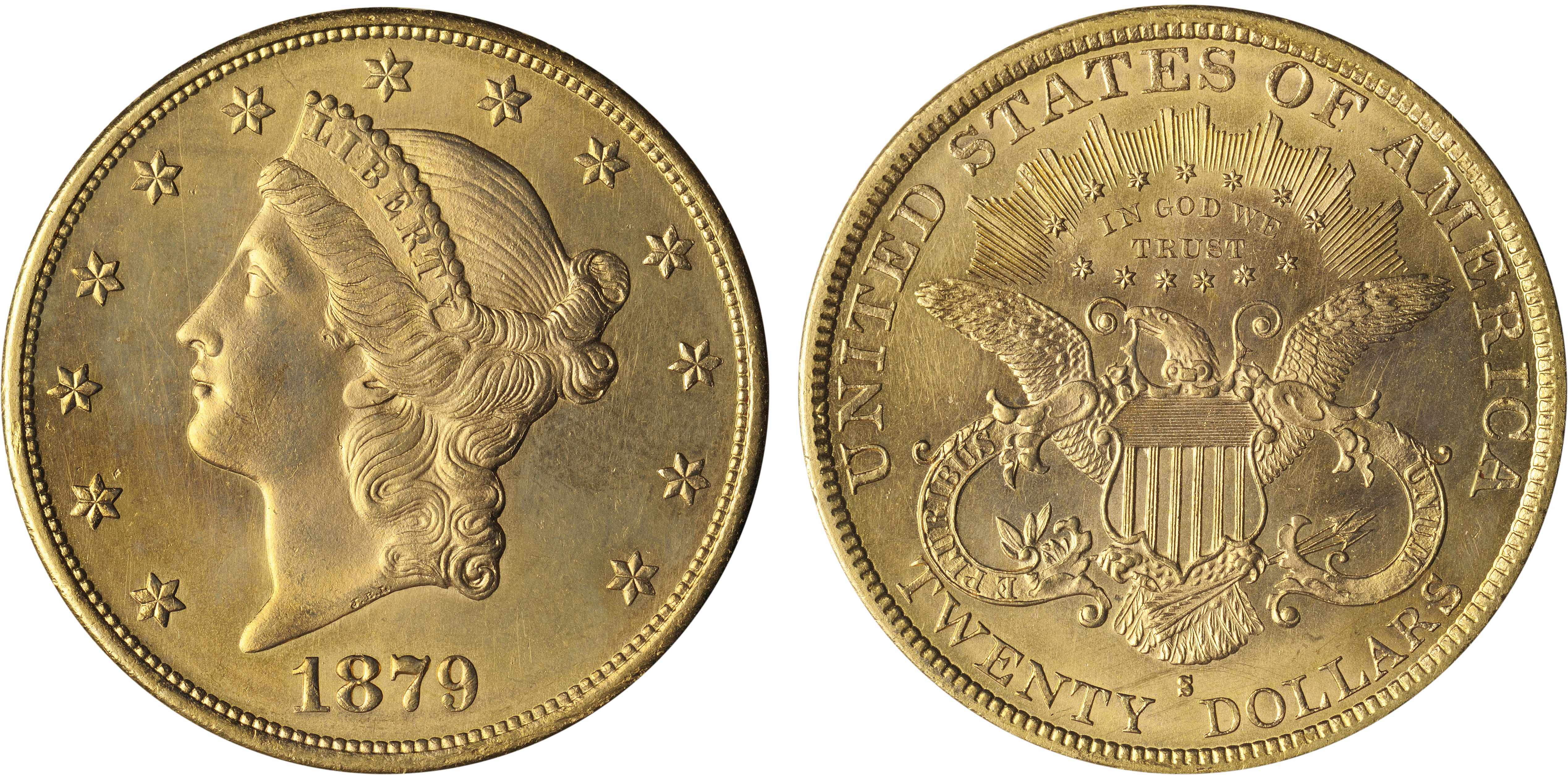 Appraisal: -S The second-rarest Type Three double eagle in terms of