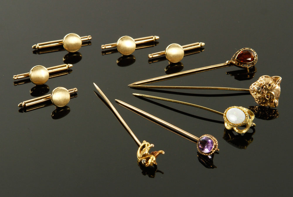 Appraisal: - Lot of Stickpins and Studs Lot of stickpins and