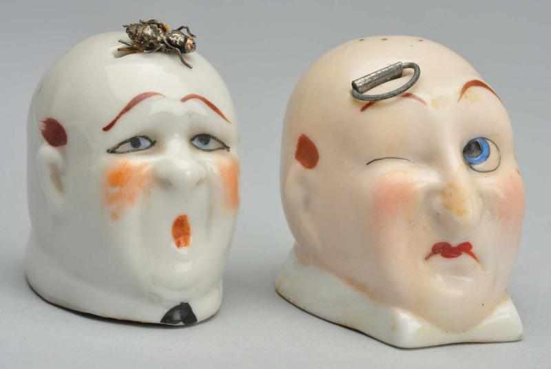 Appraisal: Lot of Head Figural Tape Measures Description German Porcelain Original