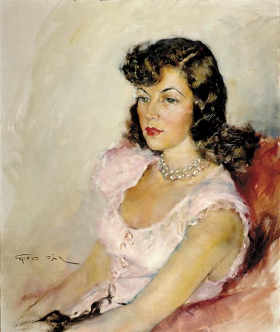 Appraisal: Pal Fried American Hungarian - YOUNG WOMAN IN A PINK