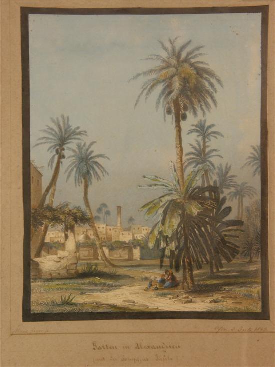 Appraisal: Four th century hand-coloured prints to include two of Egypt