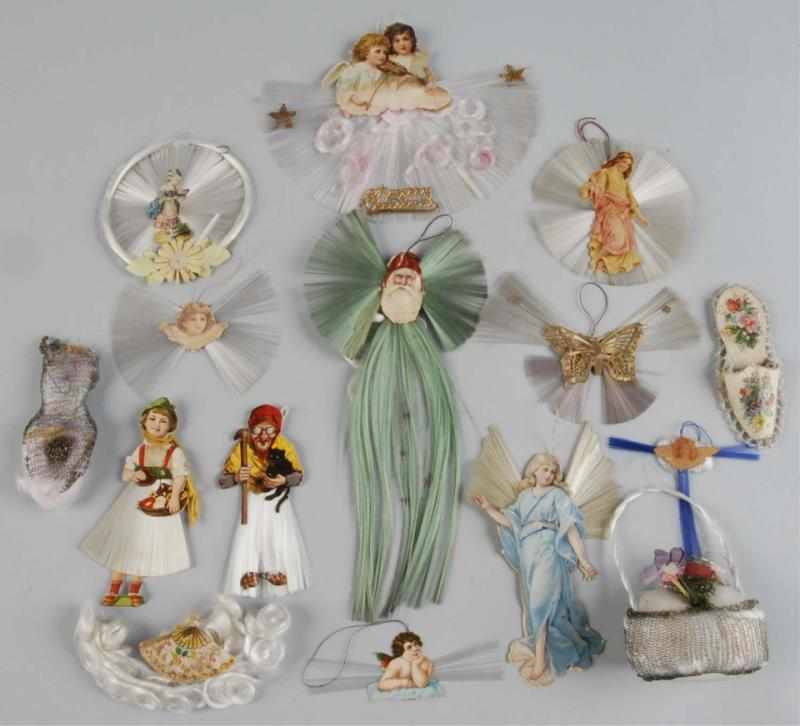 Appraisal: Lot of Spun Glass Christmas Ornaments Description