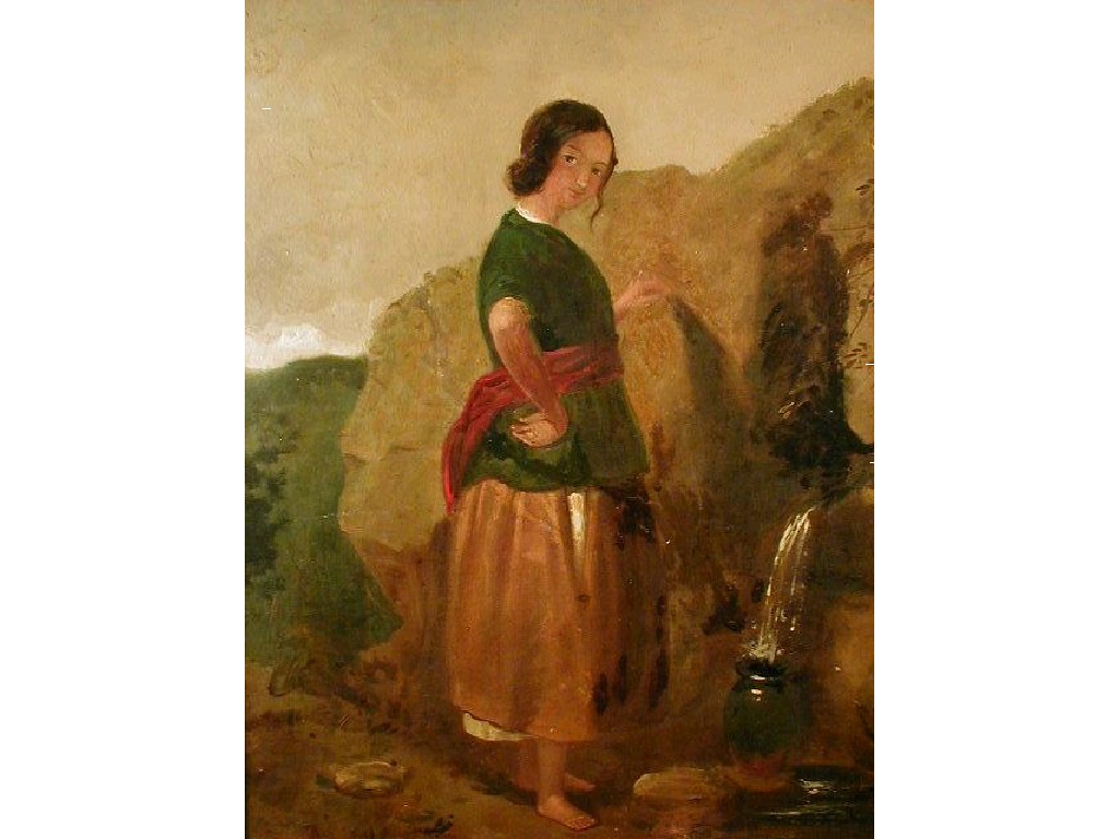 Appraisal: thC English School Oil painting study of a young woman