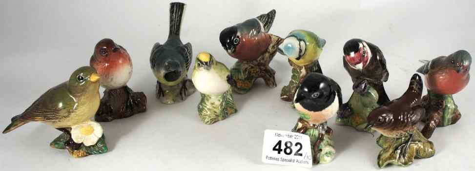 Appraisal: A collection of Beswick Birds to include Bullfinch Goldcrest Grey