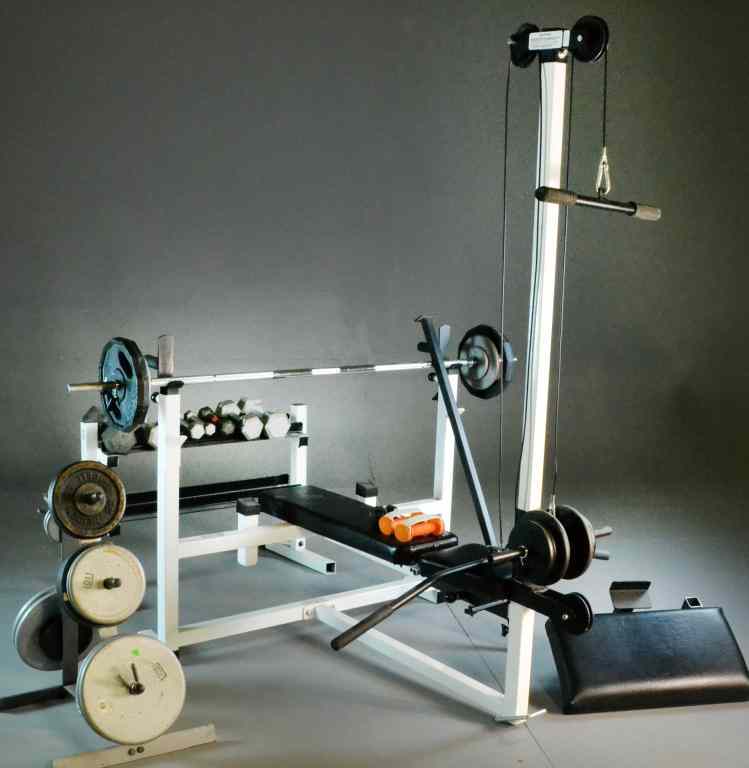 Appraisal: Piece Weightlifting Set by BodySmith ParabodyTo include two benches bar