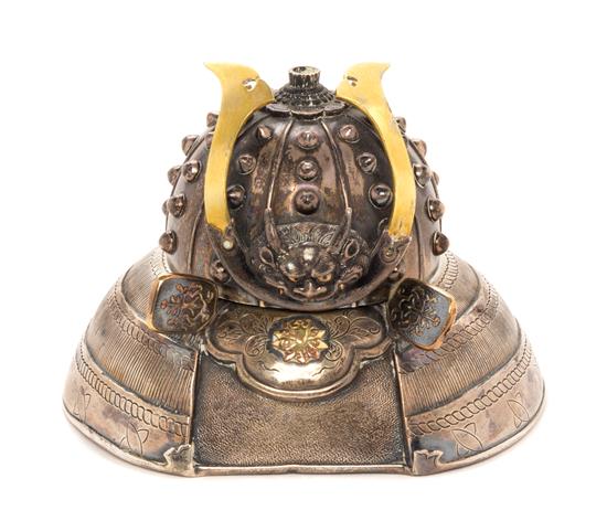 Appraisal: Sale Lot A Silver Helmet-Form Incense Burner in the form