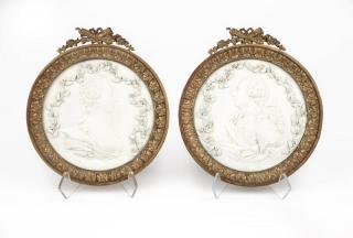 Appraisal: A pair of Sevres bisque porcelain relief plaques Late th