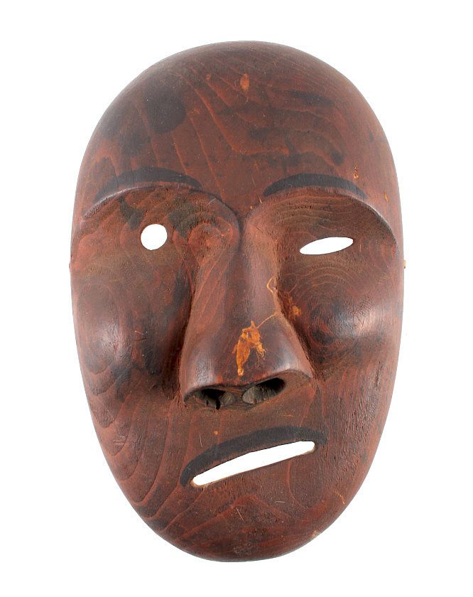 Appraisal: Kings Island Eskimo Carved Wooden Mask c - Offered for