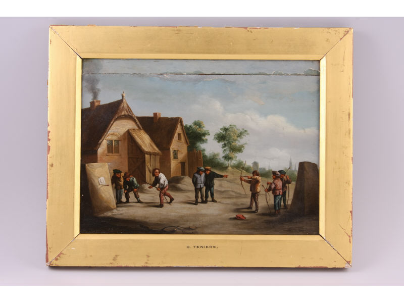 Appraisal: Manner of David Teniers the Younger The Practice oil on