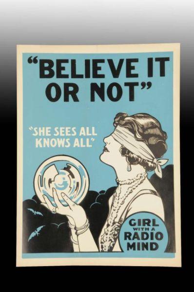 Appraisal: Paper Ripley's Believe It or Not Poster Description Circa Original