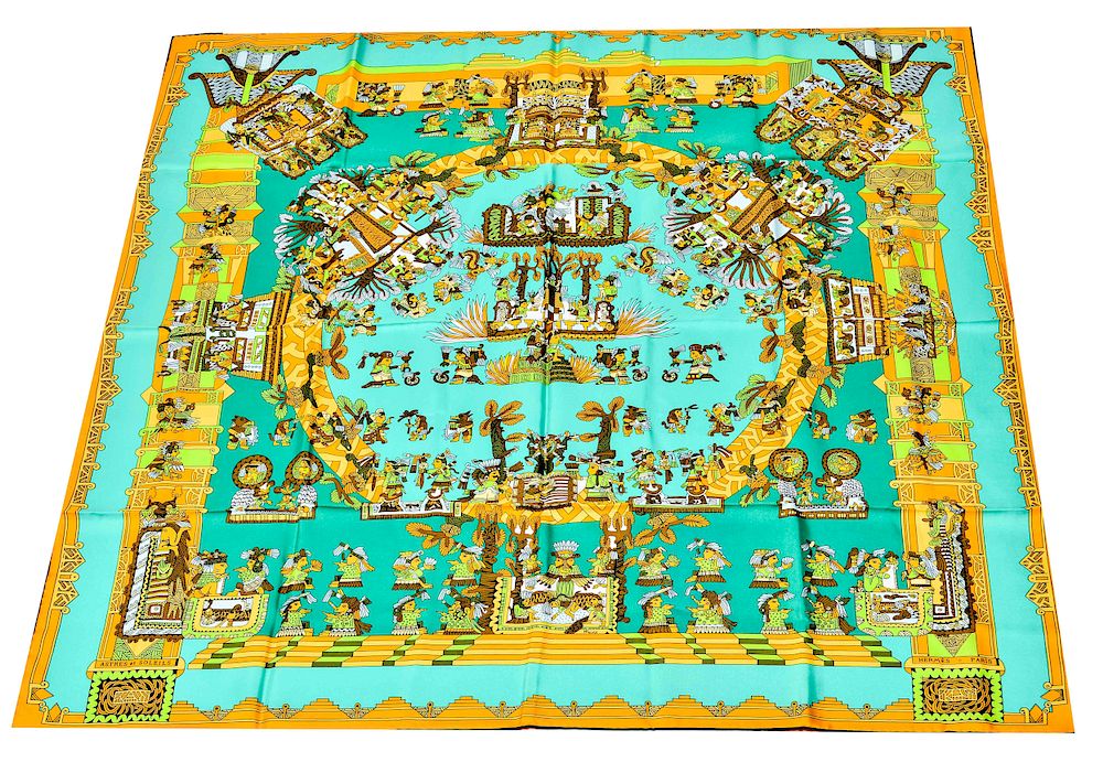 Appraisal: Hermes Astres et Soleils Silk Scarf Hermes silk scarf Astres