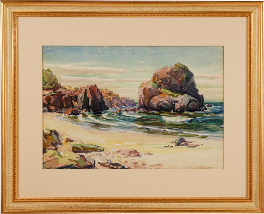 Appraisal: CHRISTIAN VON SCHNEIDAU - ROCKY SHOREwatercolor on paper signed lower