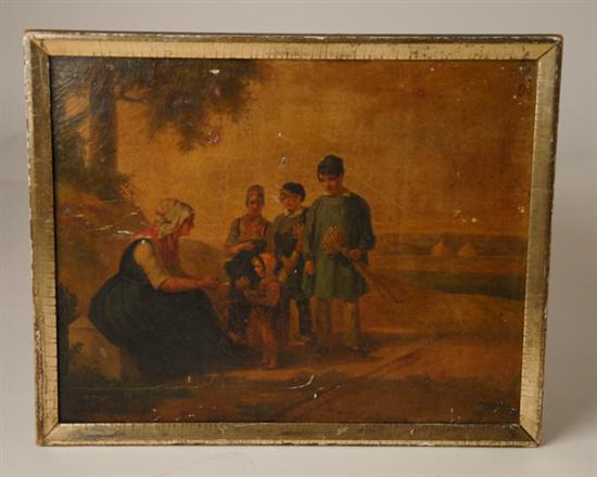 Appraisal: Unknown Artist L th E th C Wheat Harvesters an