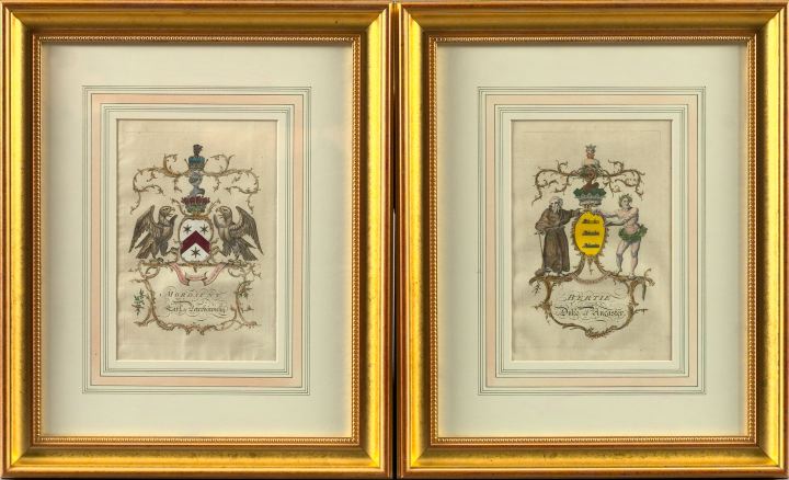 Appraisal: British School Third Quarter th Century Crests suite of six