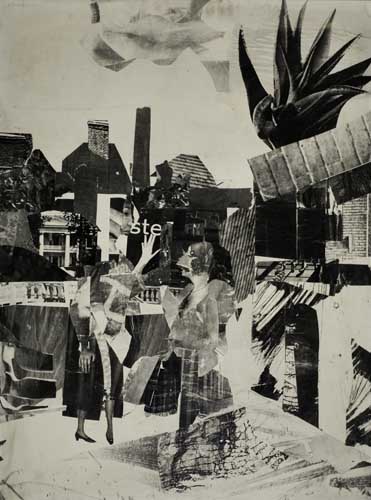 Appraisal: ROMARE BEARDEN - Two Women in a Harlem Courtyard Photostat