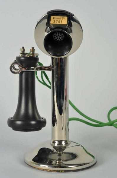 Appraisal: Western Electric Type Candlestick Telephone Circa Re-nickeled brass Marked cup