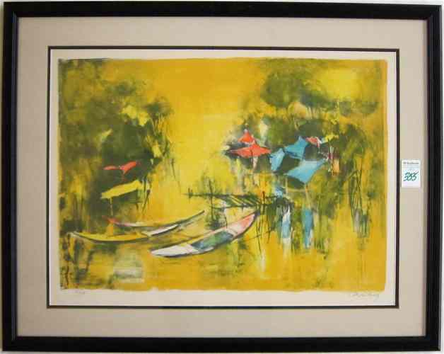 Appraisal: LEBADANG Leba Dang STONE LITHOGRAPH in color Vietnamese French born