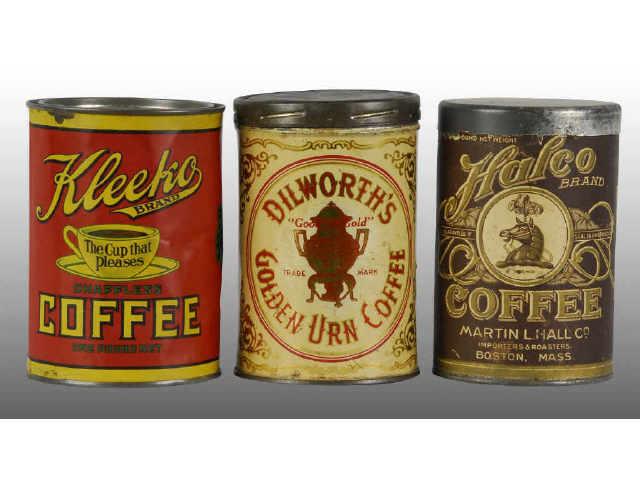 Appraisal: Lot of Coffee Advertising Tins Description - T Dilworth's with